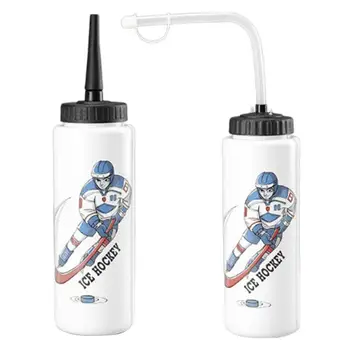 Бутылки для выжимания воды Спортивные герметичные Хоккейные бутылки большой емкости объемом 1 л, портативные футбольные бутылки для воды с удлиненным наконечником Для