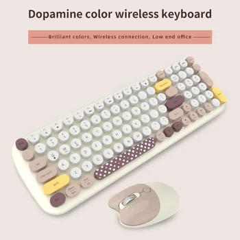 Комплект беспроводной клавиатуры и мыши ярких цветов Bluetooth/Беспроводные мыши для ноутбука Mac iPad PC Клавиатура ноутбука