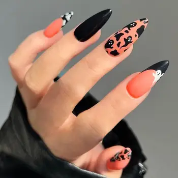 Накладные ногти на длинных шпильках Fashion Mystery French Press on Nails Полное покрытие Съемных накладных ногтей DIY