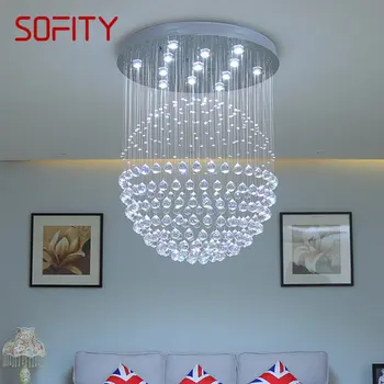 Современный хрустальный подвесной светильник SOFITY LED Креативные Роскошные Подвесные светильники Люстра для дома Гостиная Столовая Спальня